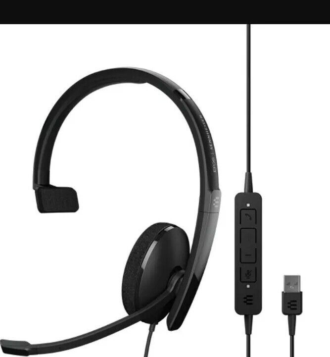  Sennheiser EPOS SC 130 USB Monaural Headset - Black - NEW