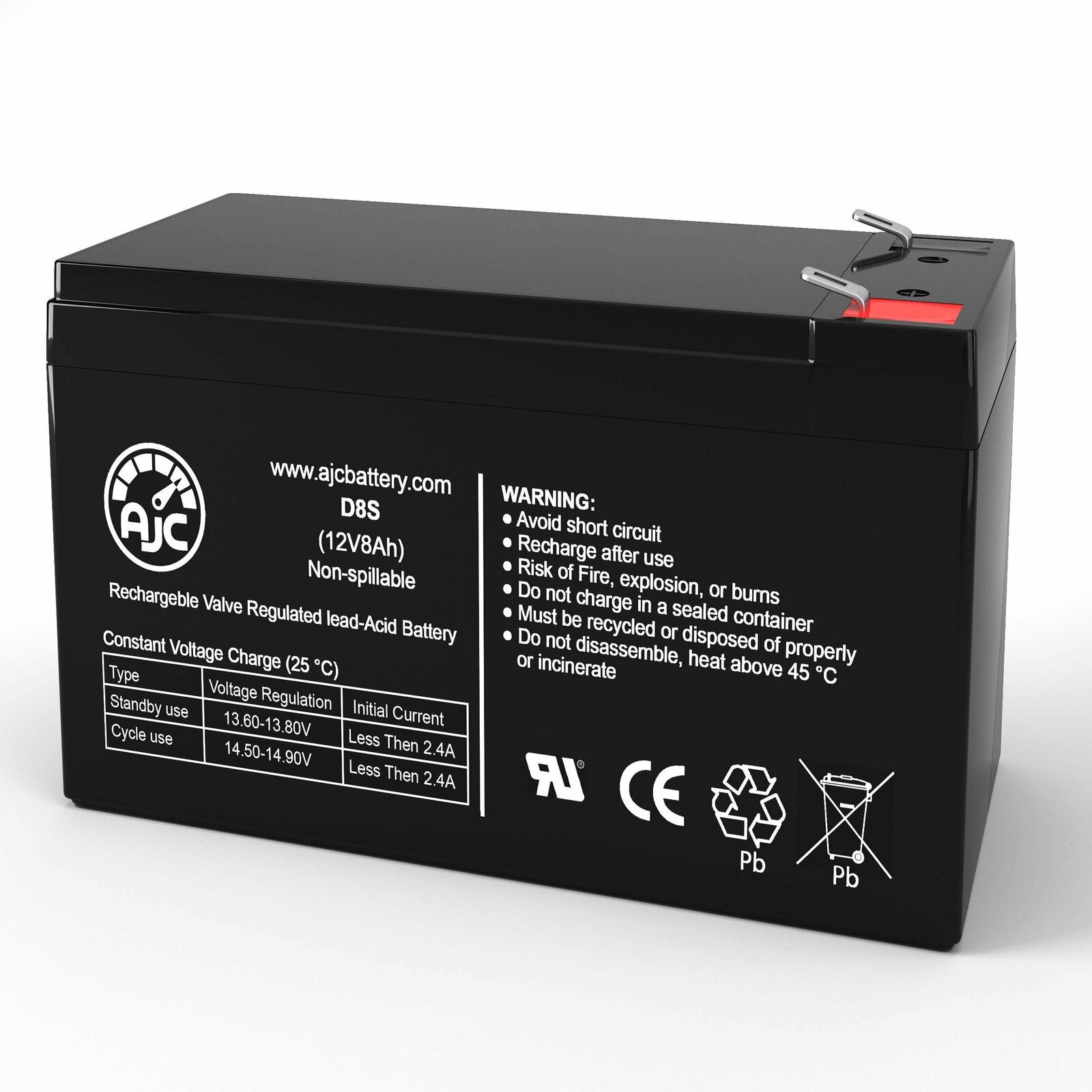 APC BACK-UPS 9 OUTLETS 900VA 120V BN900M 12V 8Ah UPS Replacement Battery