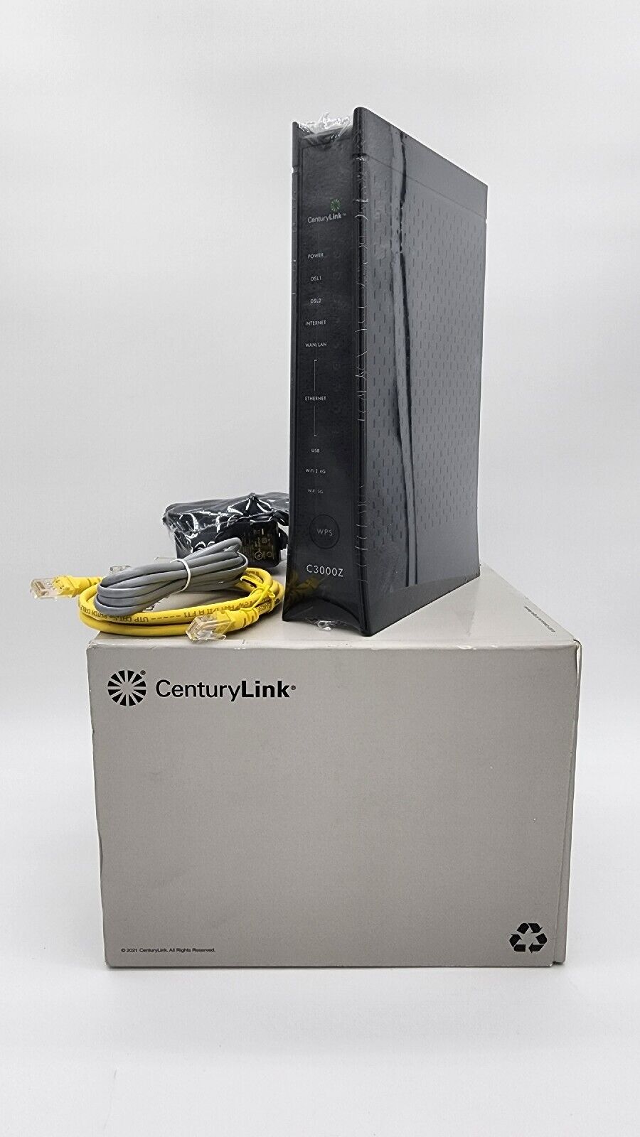 CenturyLink ZYXEL C3000Z Modem Wireless Router w/Cables 1W00030#3