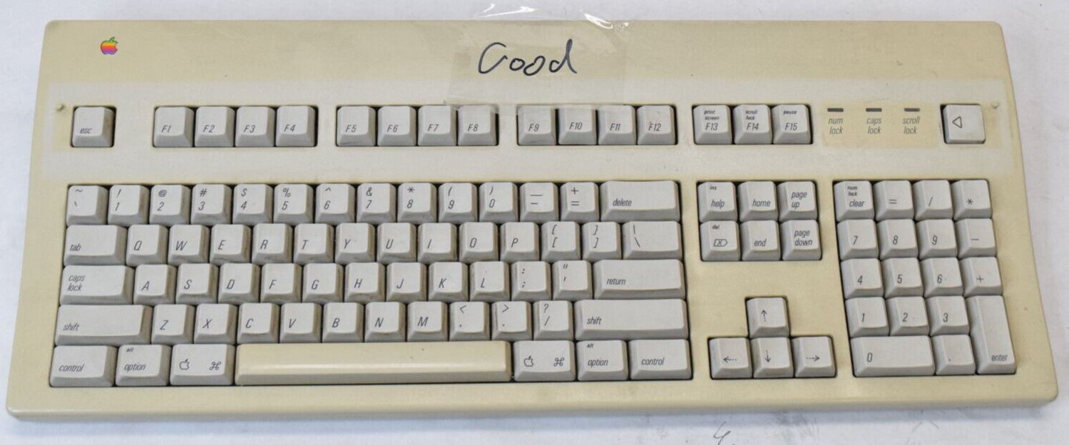 Apple M3501 Extended Keyboard II for ADB Macintosh - TESTED