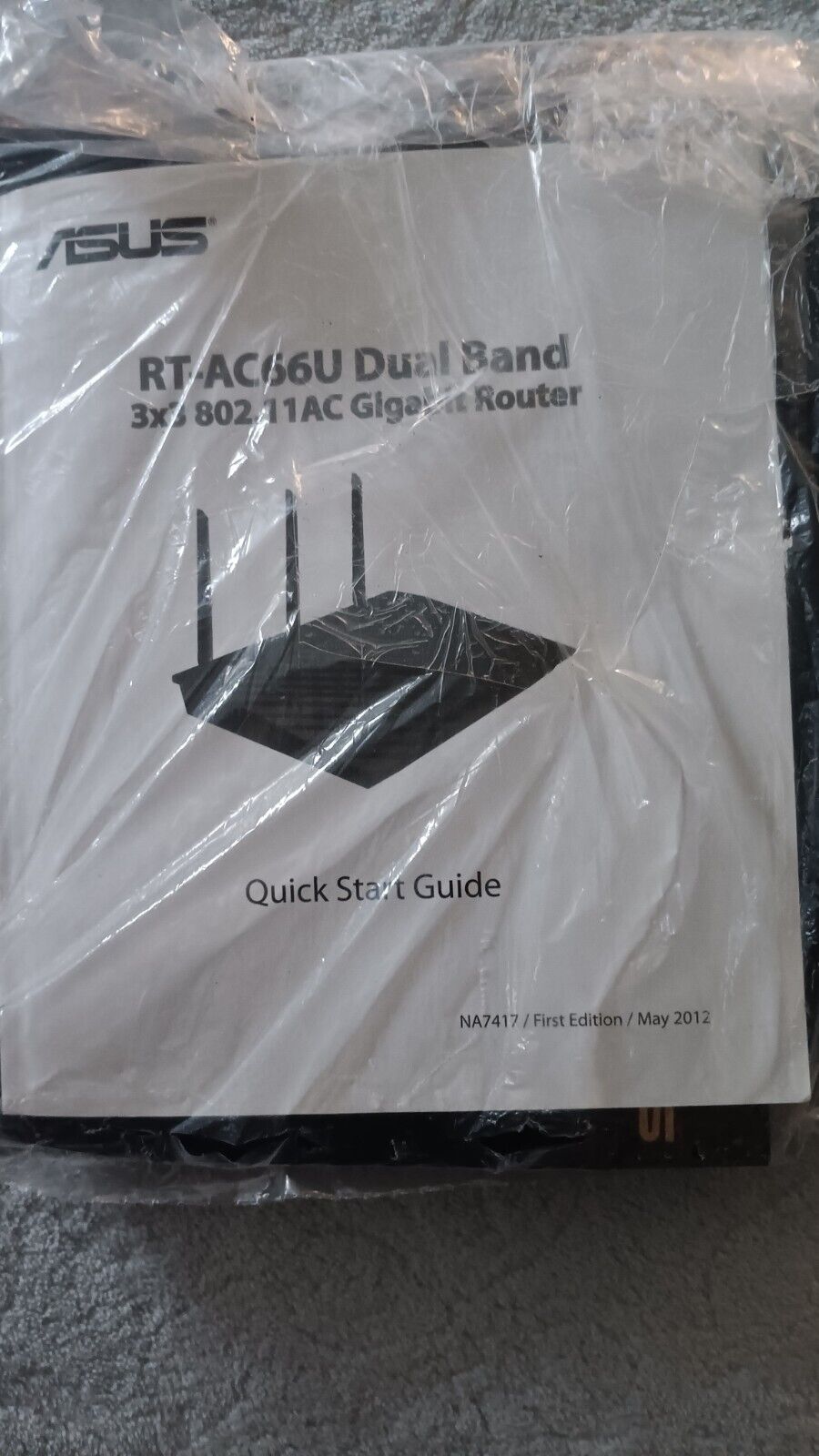 ASUS RT-AC66UWireless Dual Band 3x3 802.11AC Gigabit Router. No Plug. Not Tested