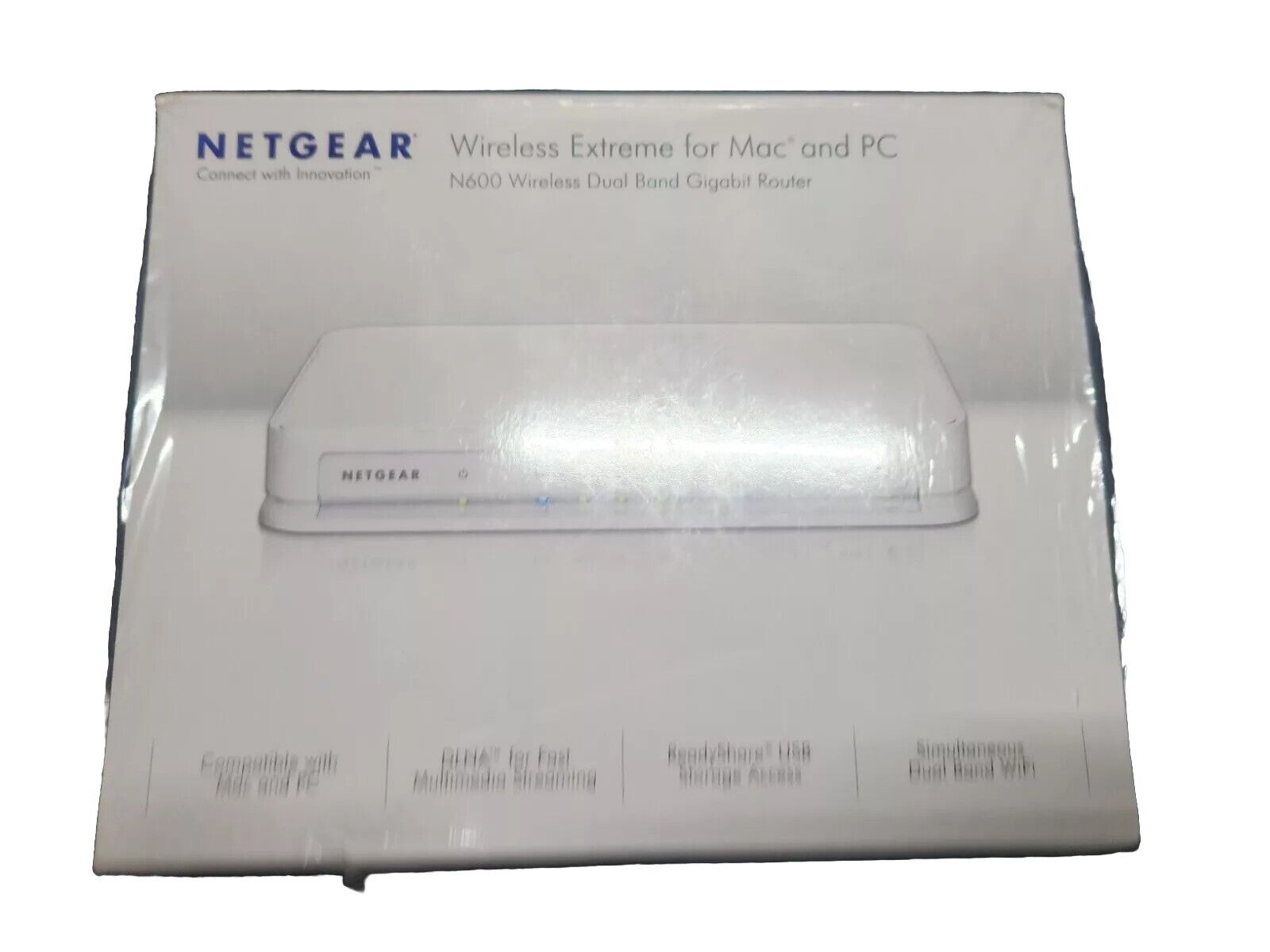 NETGEAR N600 Dual Band Wi-Fi Gigabit Router for Mac and PC - New in Box - sealed