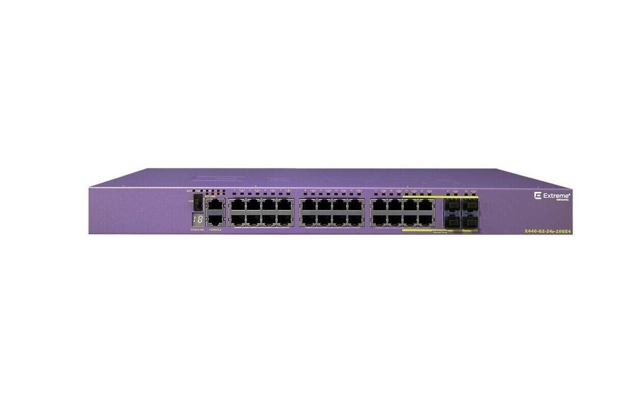 Extreme Networks X440-G2-24P-10GE4 16533 24Plus-Ports POE+ Ethernet Switch