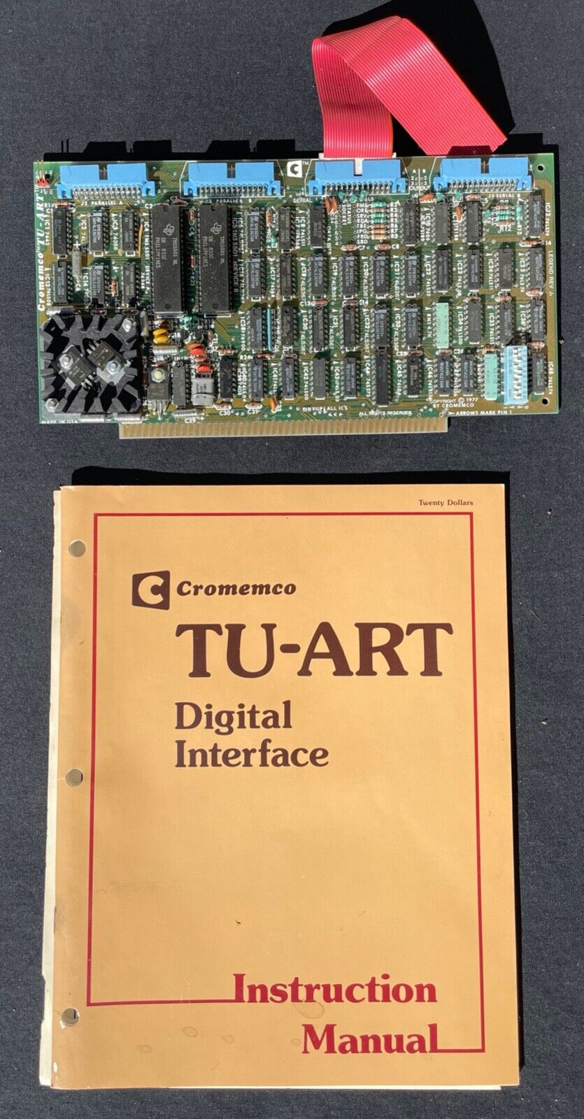 Cromemco TU-ART Digital Interface S-100 Board 2 Serial 2 Parallel I/O  
