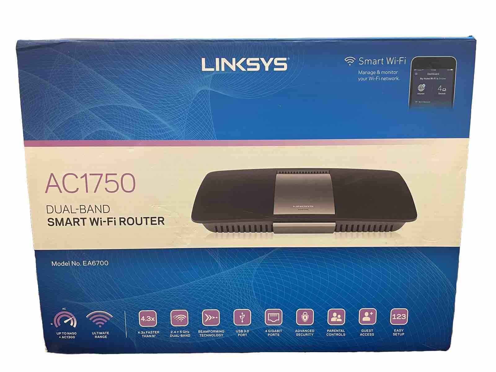 Linksys AC1750 Dual-Band Smart Wi-Fi Router Model No. EA6700
