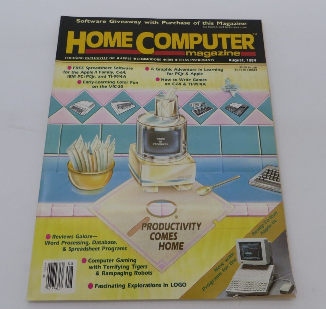 1984 Home Computer Magazine Vintage APPLE IBM Commodore TI IBM programs VTG