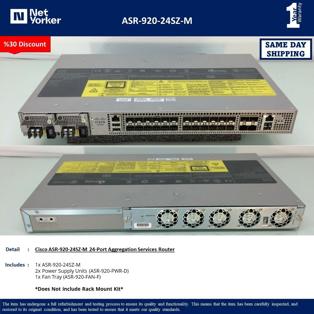 Cisco ASR-920-24SZ-M - Services Router ASR 920- With Dual Power - Same Day Shipp