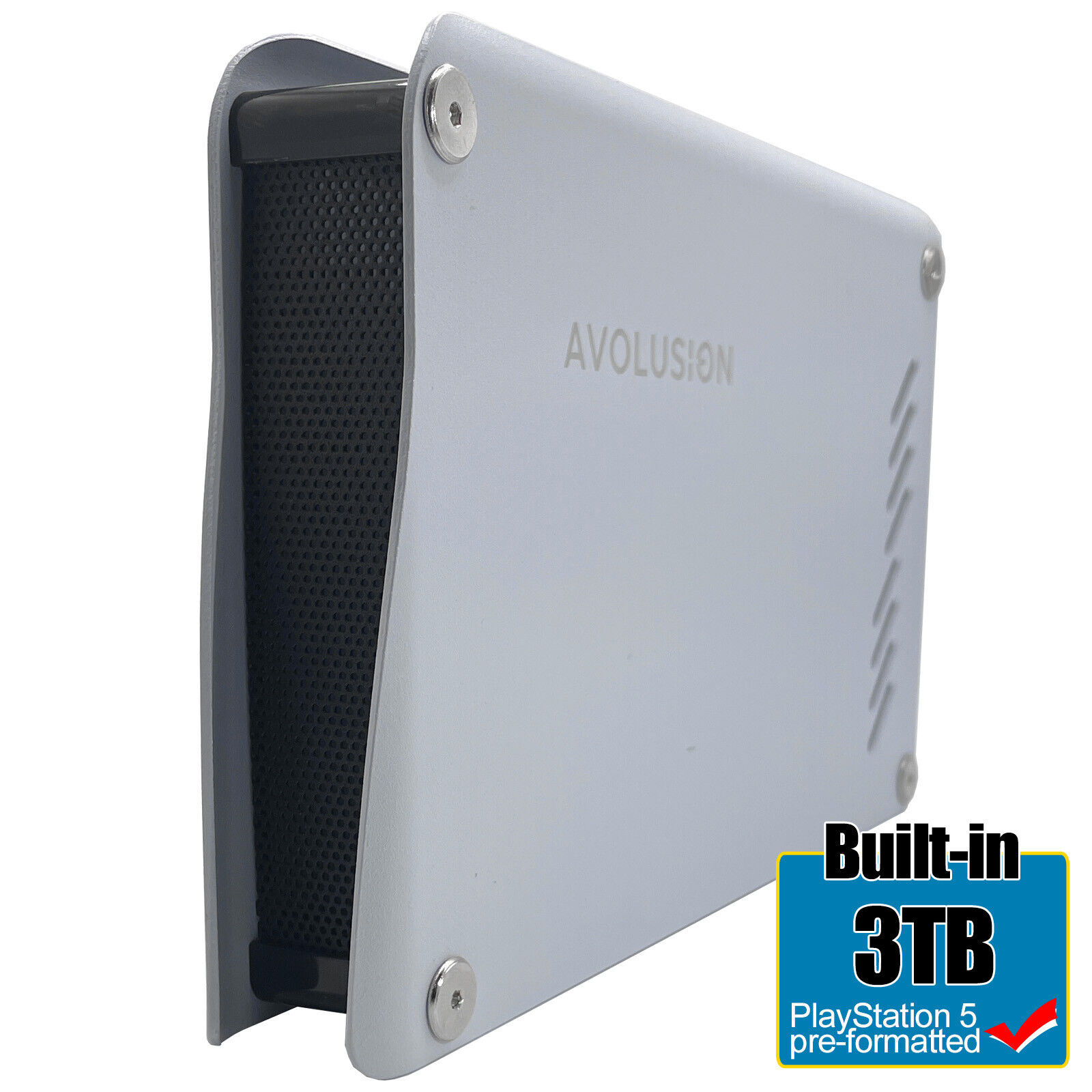 Avolusion PRO-M5 3TB USB 3.0 External Gaming HD for PS5 (WHITE) 2YR WARRANTY