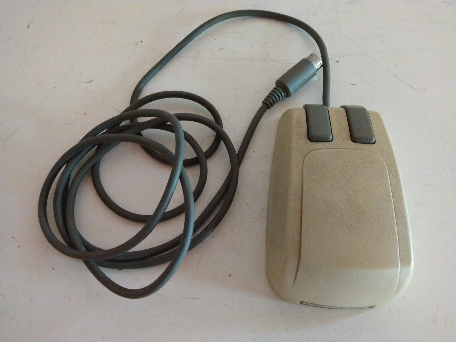 Vintage Microsoft 2-Button 9-Pin Serial 1980's Computer Mouse