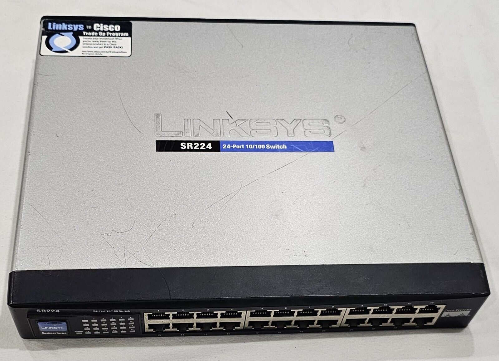 CISCO LINKSYS SR224 24-Port 10/100 Network Switch WORKING 