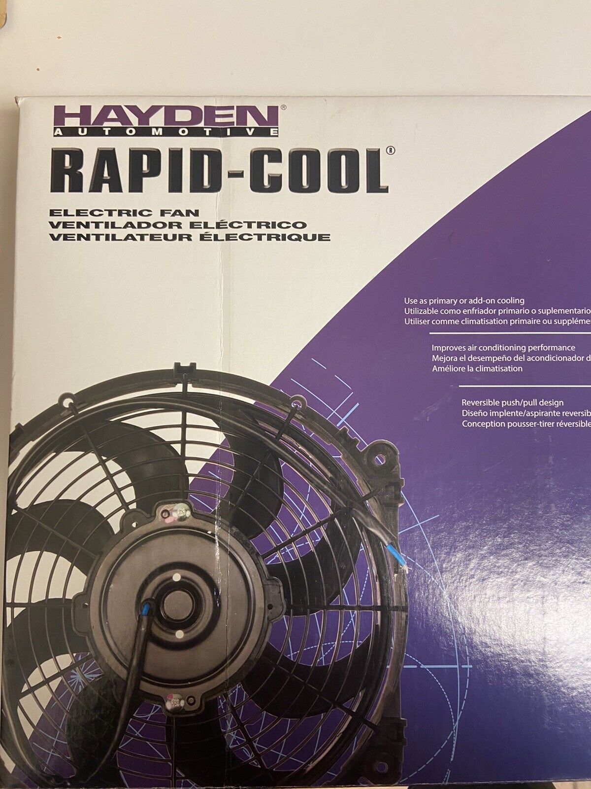 Hayden, Inc. Rapid-Cool Universal Add-On Auxiliary 12” Car Cooling Fan Kit