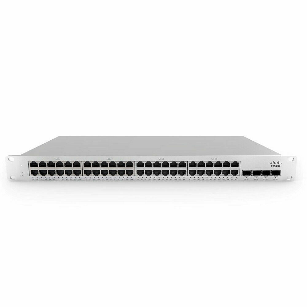 Cisco Meraki MS350-48-HW Cloud Managed Switch 48 Port Gigabit Ethernet 3 Year 