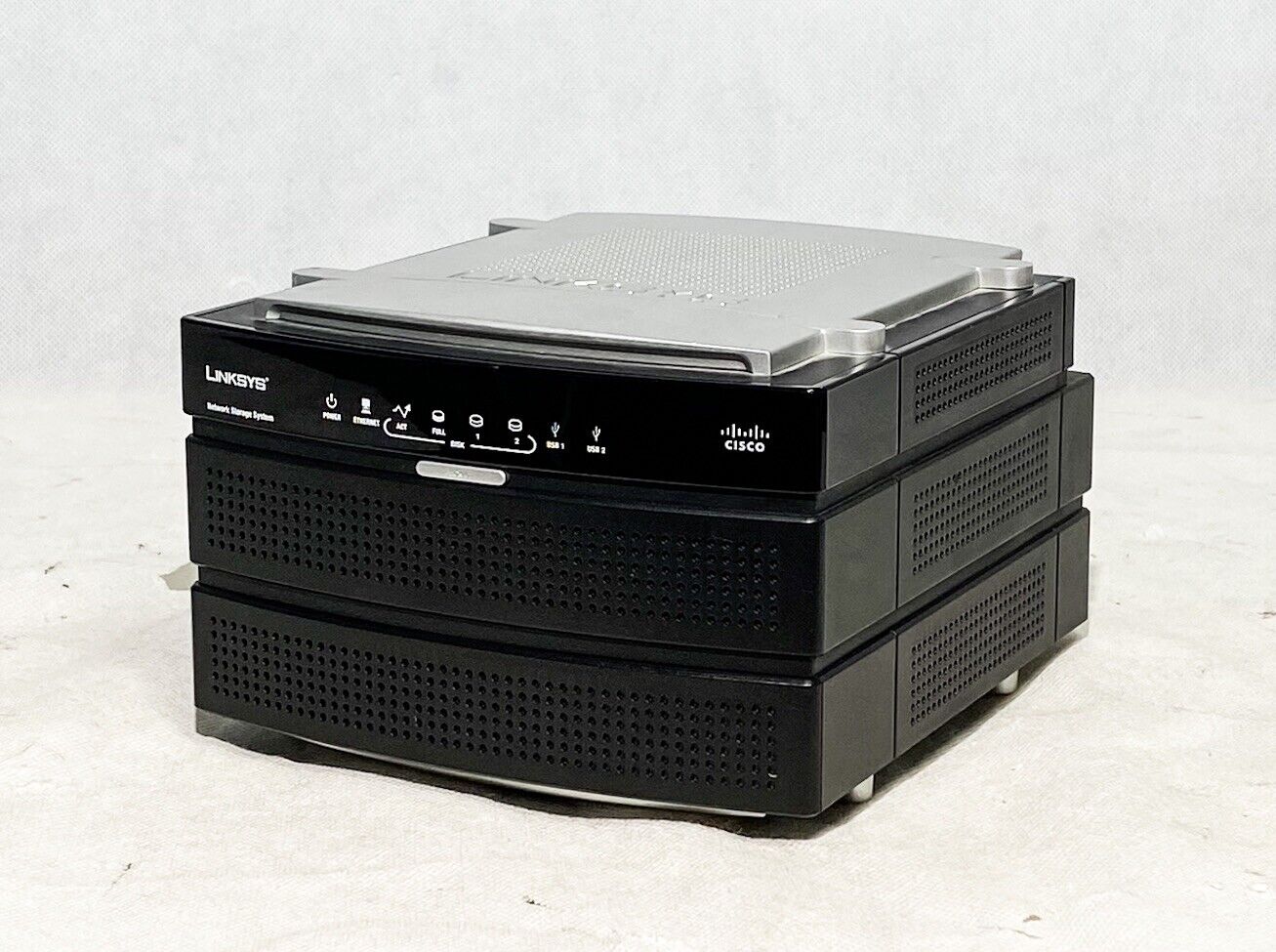 Cisco-Linksys NAS200 Network Storage System With 2 Bays, No Power Cord (WORKS)