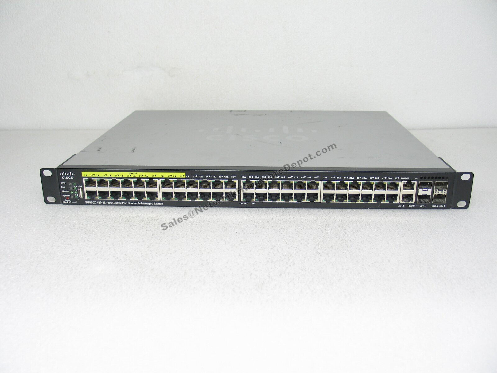 Cisco SG550X-48P-K9 48-Port Gigabit PoE+ Managed Switch - 1 Year Warranty