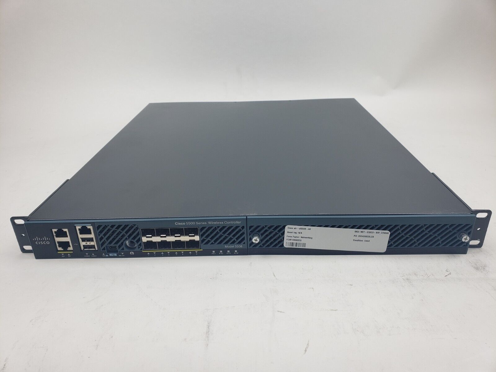 Cisco 5508 AIR-CT5508-K9 8 Port Wireless LAN Controller 2x PSU