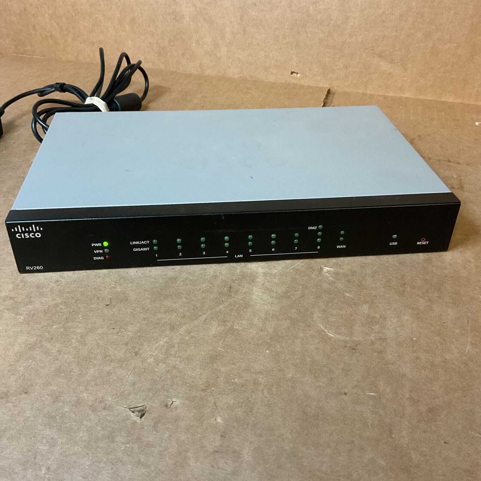 Cisco RV260 VPN Router 8 Gigabit Ethernet Ports RV260-K9-NA