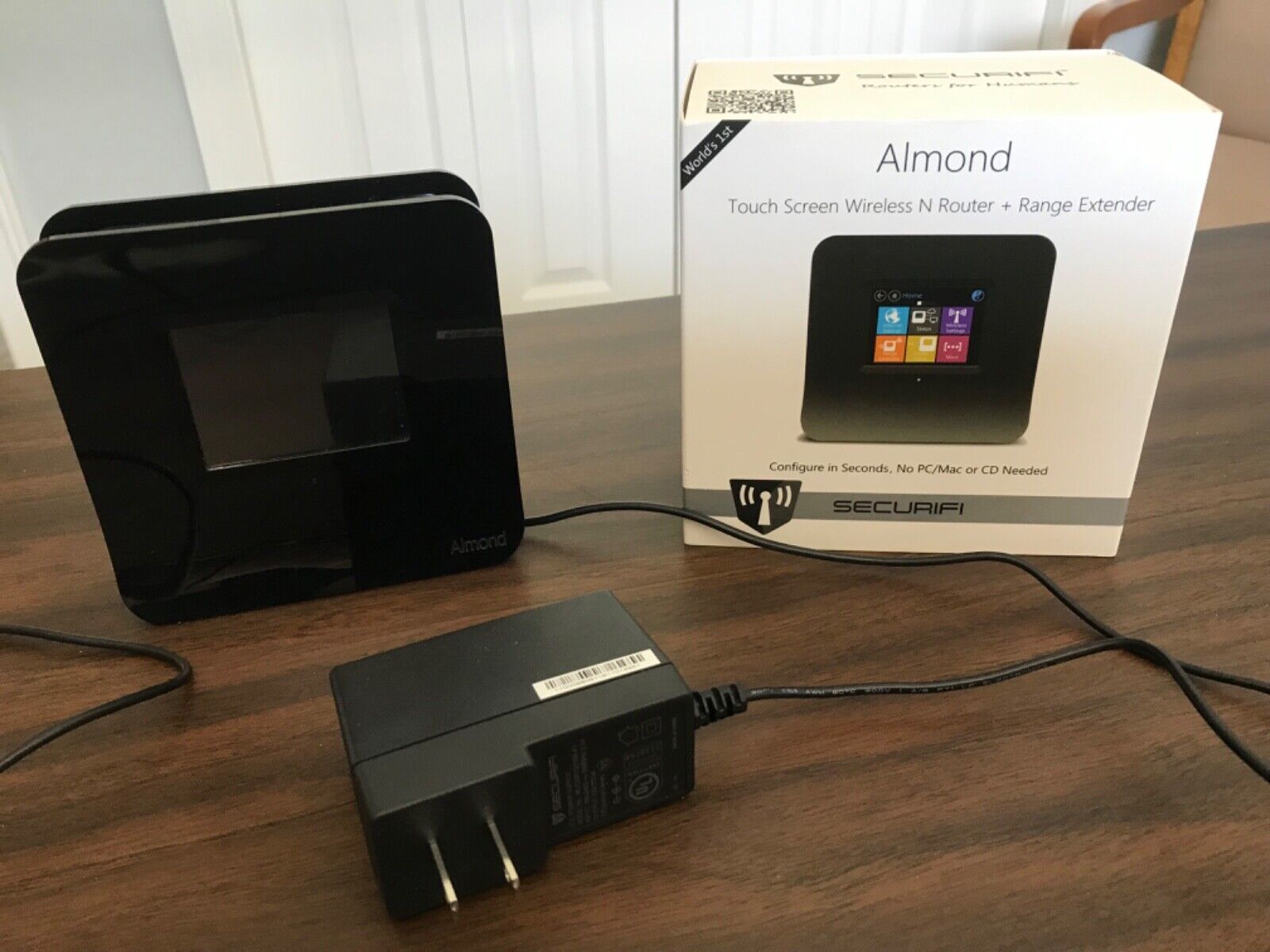 SECURIFI Almond Touch Screen, Wireless N Router and Range Extender Black