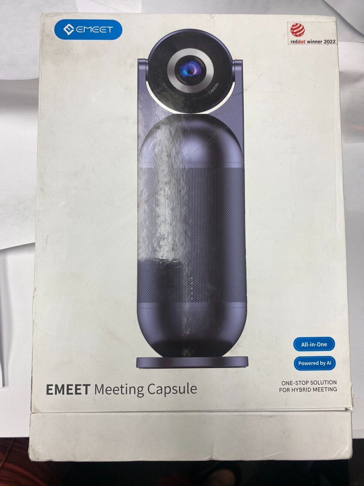EMEET Meeting Capsule Captured 1080P Output 360°Video Conference Camera 8 Mic