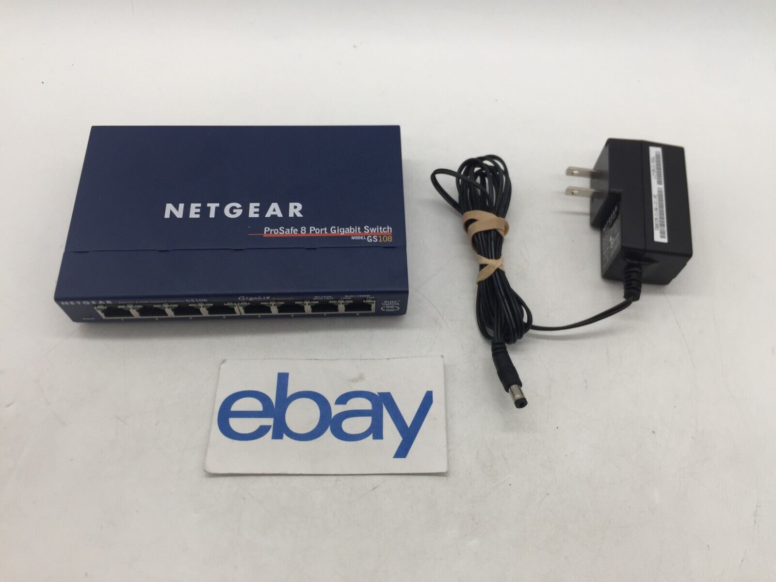 NetGear GS108 ProSafe 8-port Gigabit Switch v3 W/Adapter FREE S/H