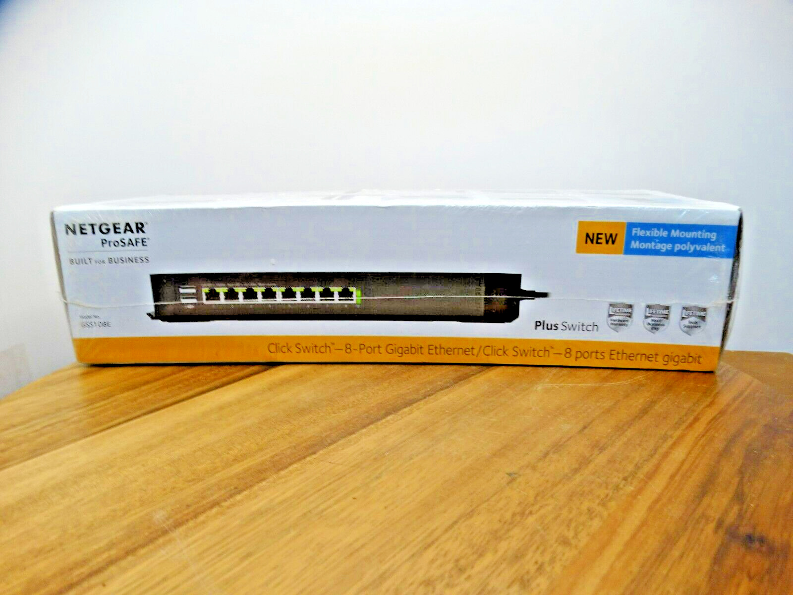 Netgear ProSAFE 8-Port Gigabit Ethernet Click Switch (GSS108E-100NAS) NEW SEALED