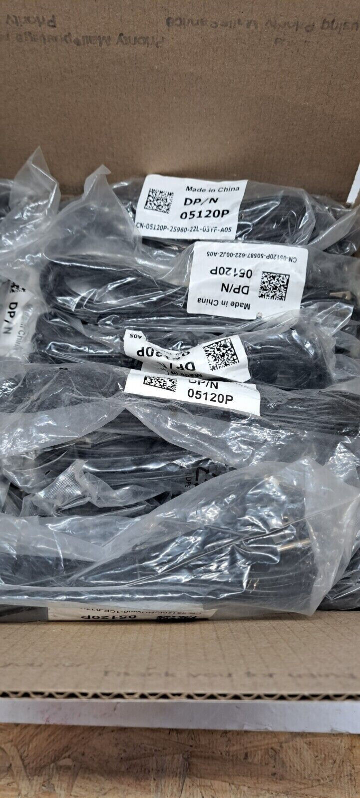 Lot of 50 New Dell DP/N 05120P 6ft AC 3-Prong Black Power Cables 10A 125V 5120P