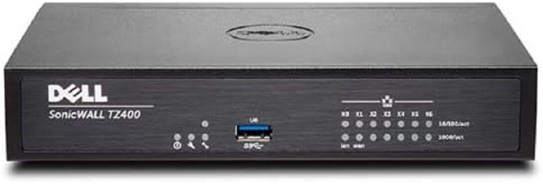 SonicWall TZ400 Network Security Firewall, Gigabit Ethernet DES 3DES MD5 SHA-1