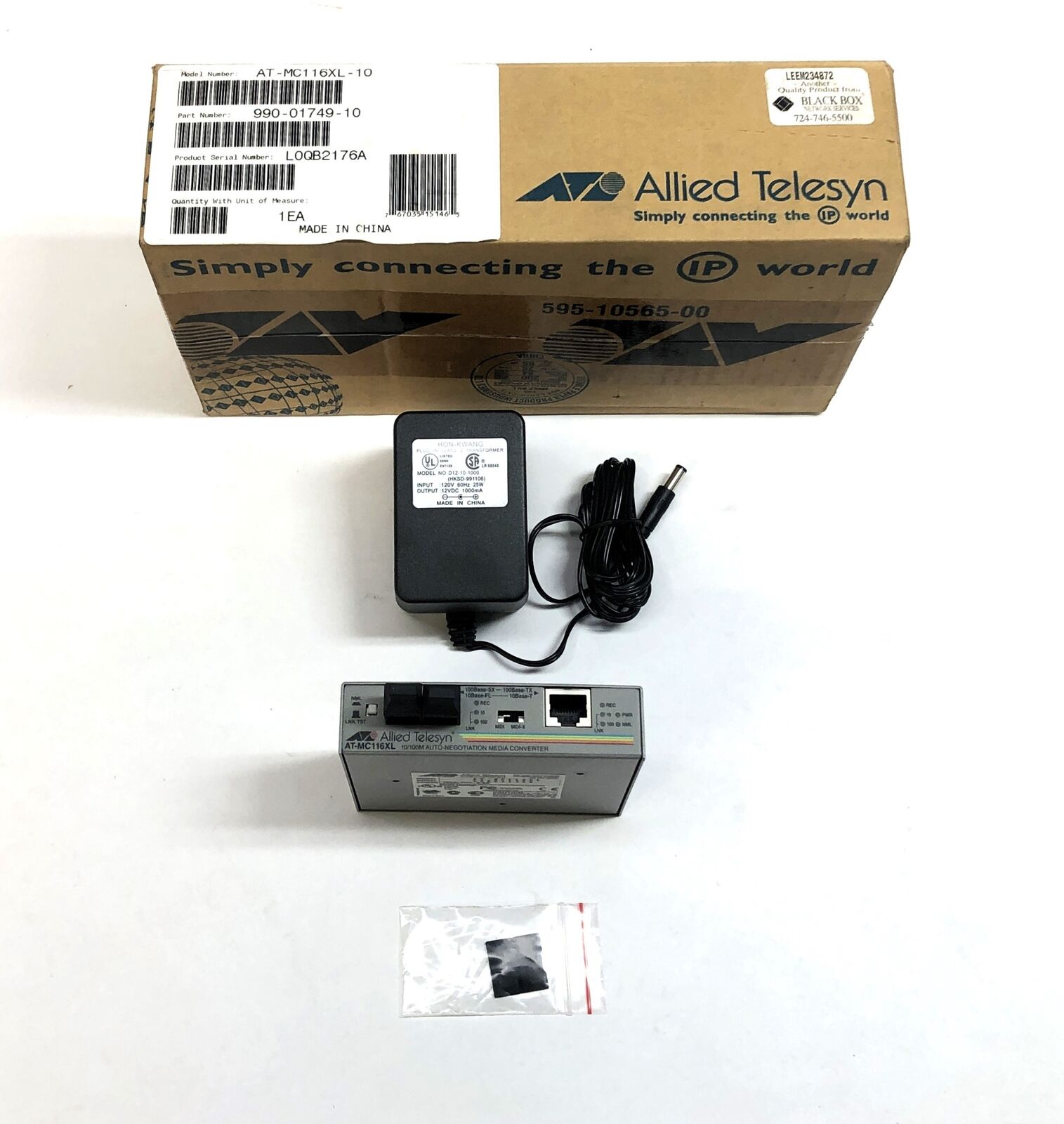 Allied Telesyn Auto-Negotiation Media Converter AT-MC116XL (990-01749-10) NOS