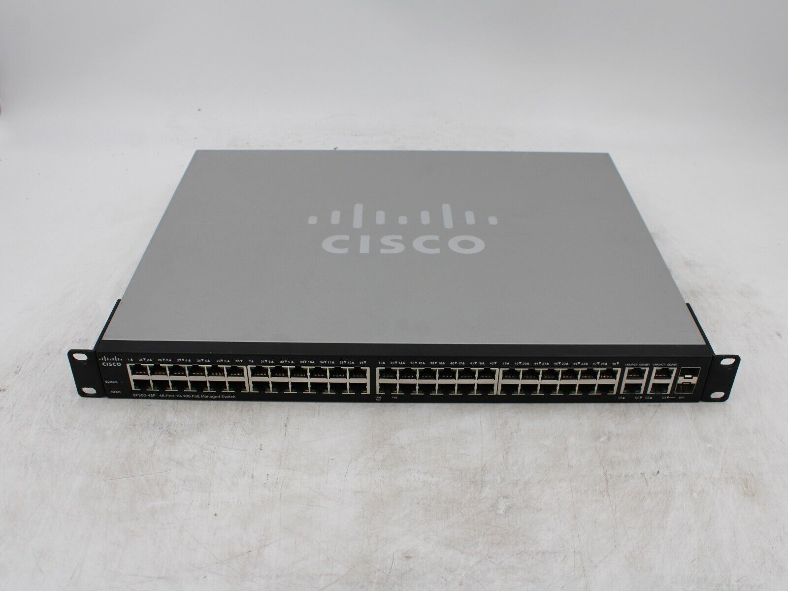 Cisco SF300-48P 48-Port 10/100 PoE Rack Mountable Managed Network Switch