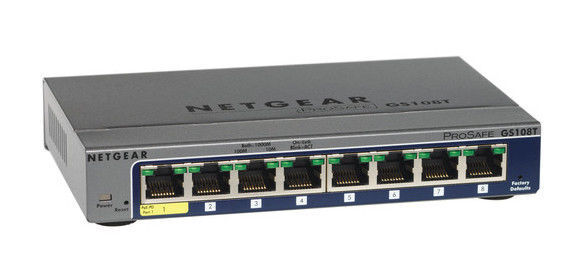 Netgear ProSafe GS108T v2 8-Port Gigabit Ethernet Switch with Power Supply