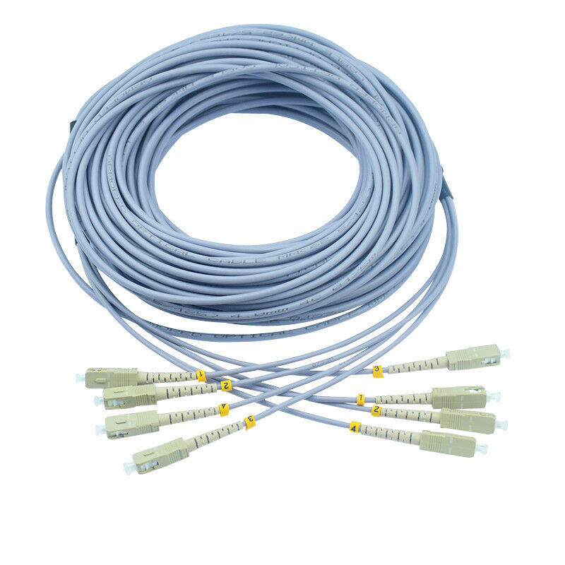 150M Armored SC-SC 1G Multimode 4 Strands Fiber Optic Cable 62.5/125 Patch Cord