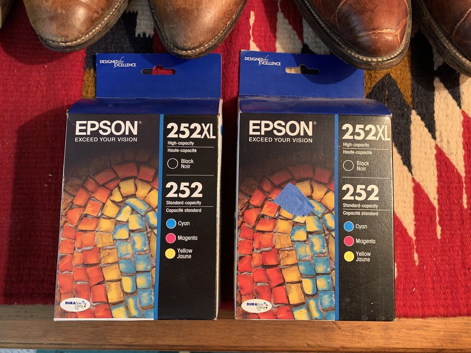 Epson 252XL/252 (T252XL-BCS) Black/Tri-Color Ink Cartridge - 4 Pack. Qty: 2.