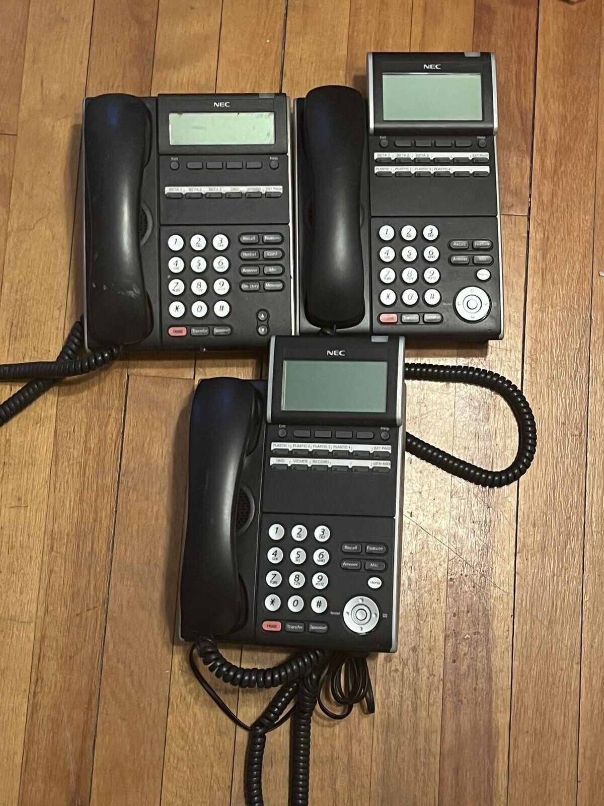 NEC DTL-12D-1 (BK) dtl-6de-1  DLV(XD)Z-Y(BK) Lot Of 3 Phones