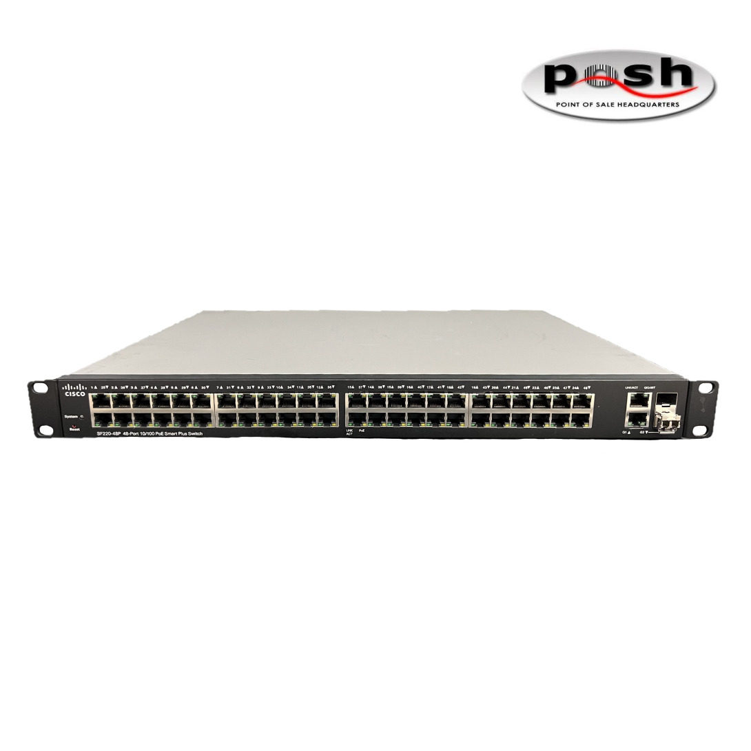 Cisco SF220-48P Smart Plus Switch PoE 10/100 48 Ports 