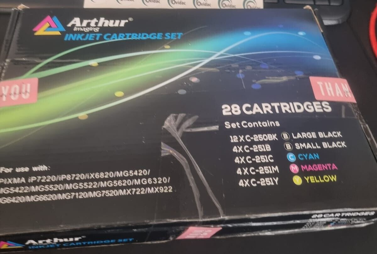 Arthur Imaging Inkjet Cartridge Open Box Set (26 Sealed Cartridges)