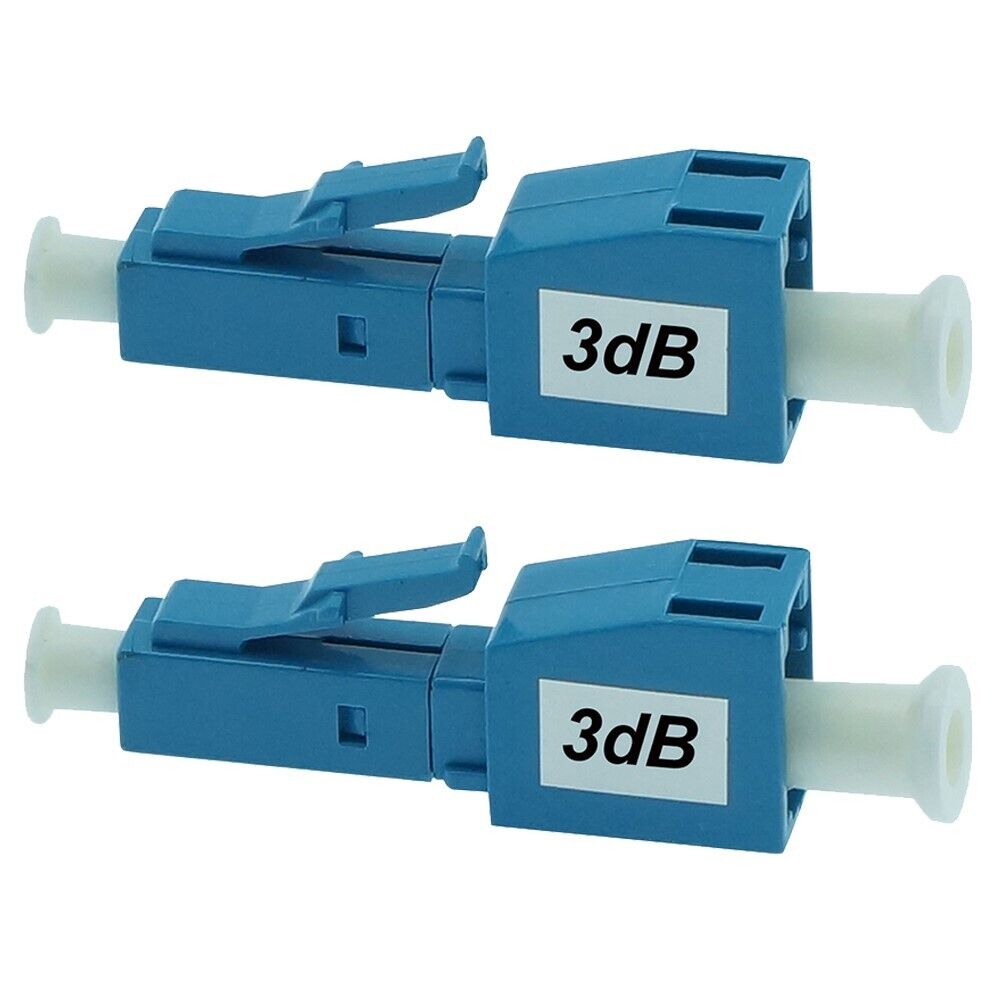 2x 3dB LC/UPC Connector Fiber Optic Optical Attenuator Plug-in Type Single Mode