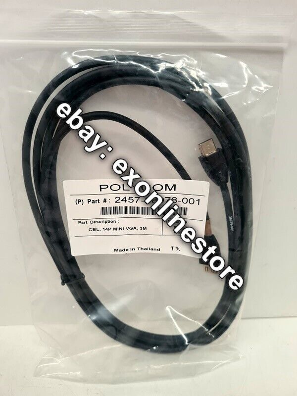 2457-28978-001 - Polycom 14P Mini-VGA Cable, 3M