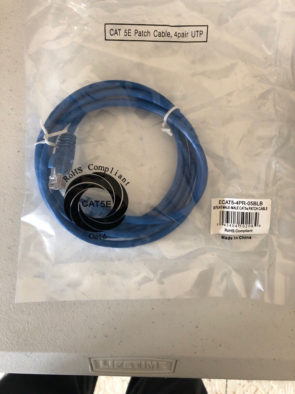5’ Cat5e Blue Molded RJ45 UTP - 5 Ft. Ethernet Cable (total of 8 Available)
