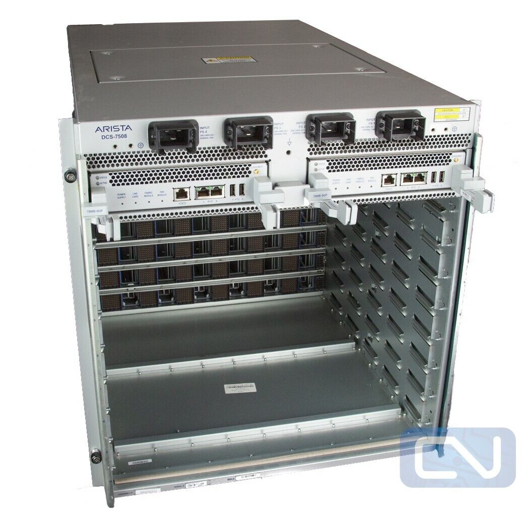 Data Center Chassis Arista DCS-7508 w/ 6x 7508E-FM 4x PWR-2900AC 2x 7500E-SUP