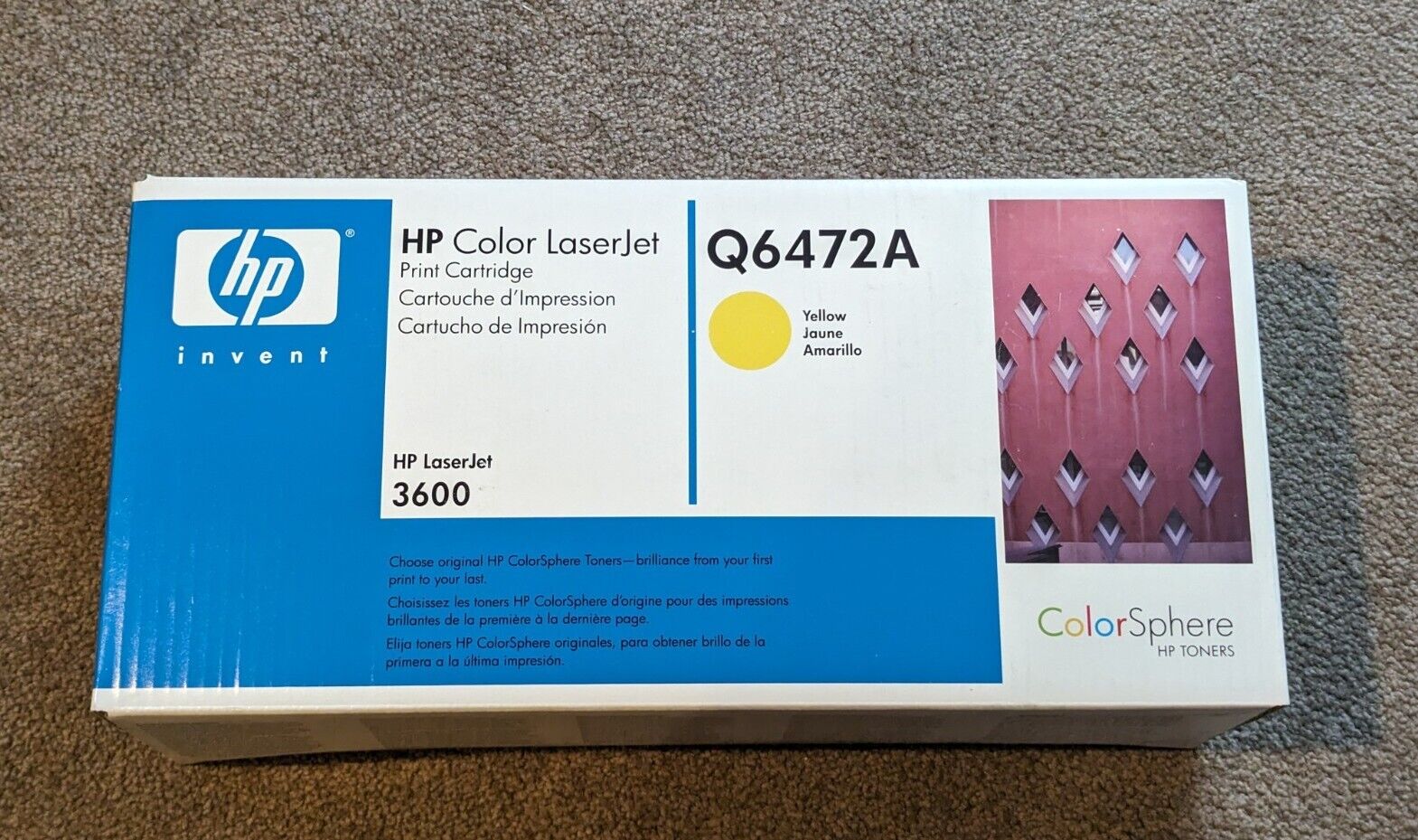 NEW Sealed Genuine HP Q6472A (502A) Yellow Toner Cartridge LaserJet 3600