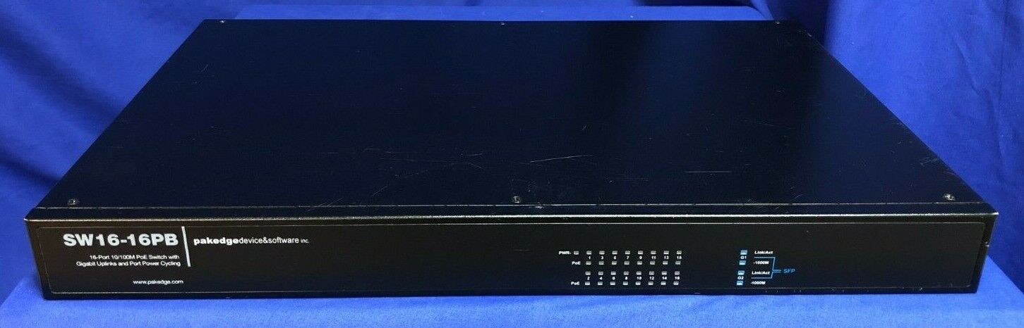 Pakedge Device & Software SW16-16PB, 16-Port PoE Ethernet Switch - Pre Owned