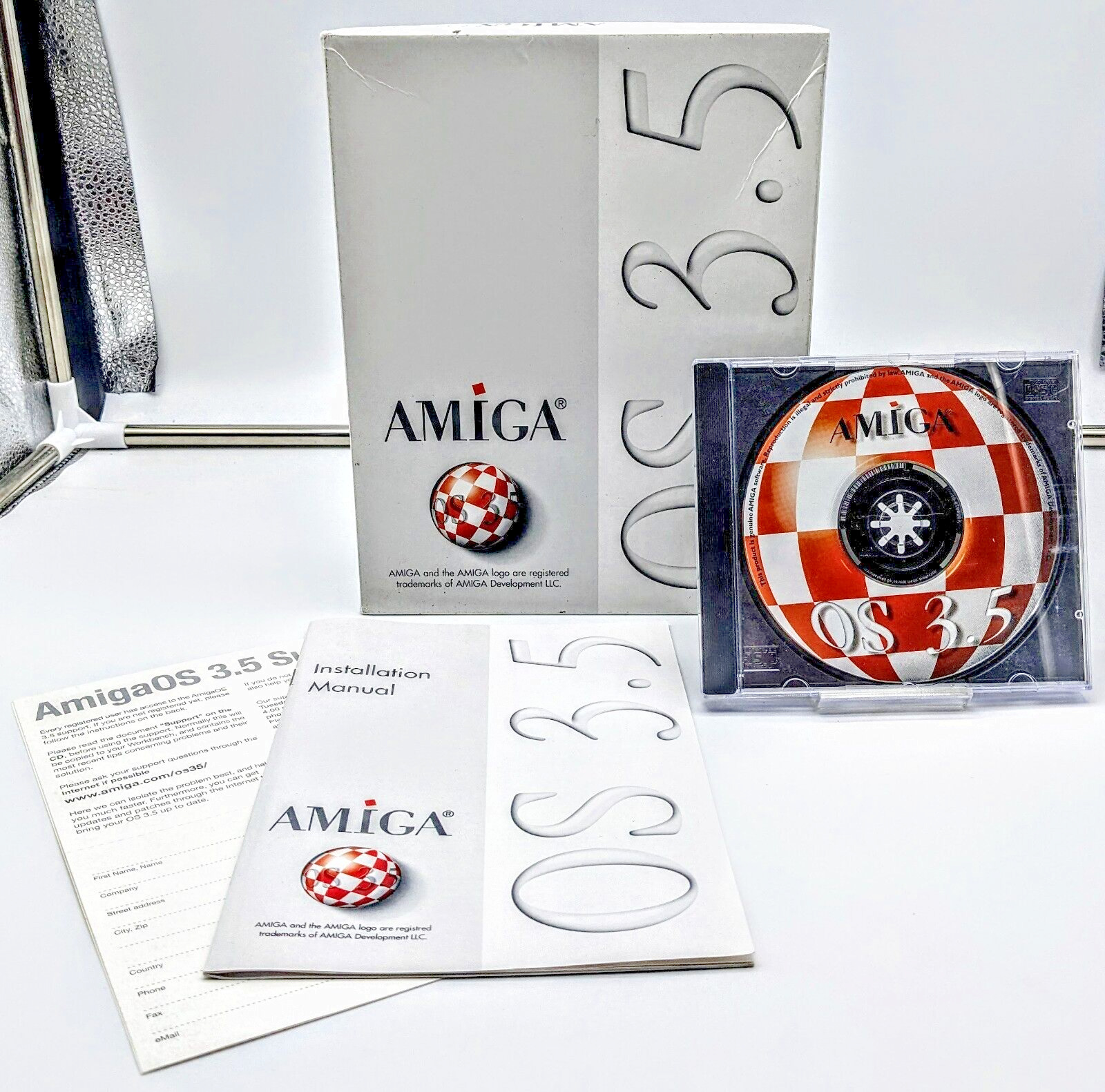 Amiga Operating System OS Commodore 3.5 CD-ROM Retail + Install Manual +Reg Card