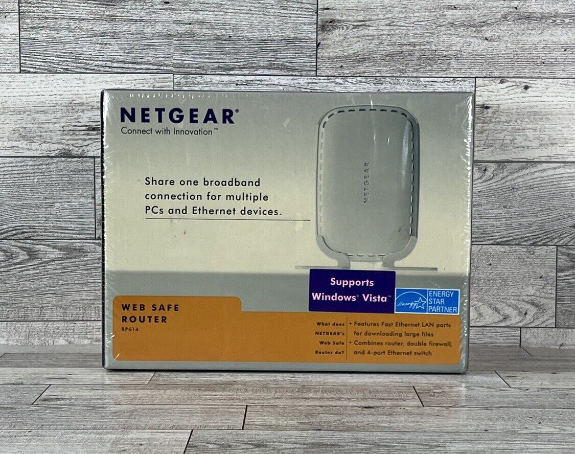 Netgear RP614 Web Safe Router 4-Port 10/100 Mbps Switch New In Box Sealed