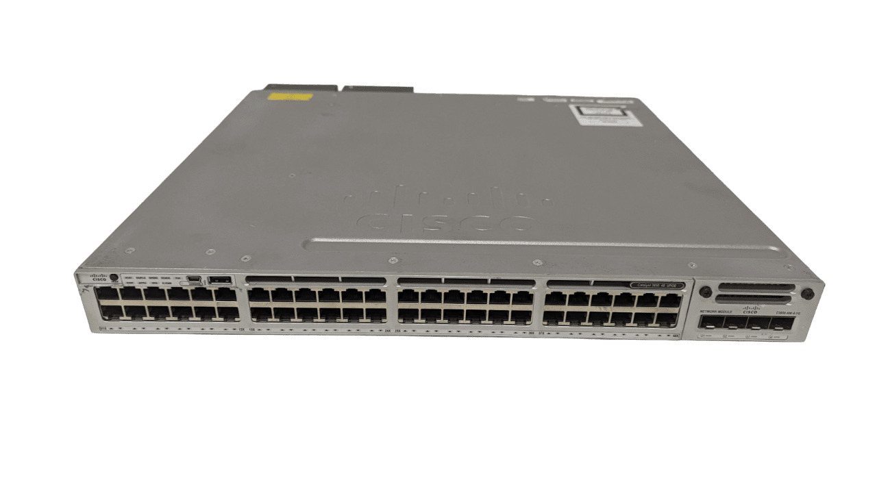 Cisco WS-C3850-48U-S 48 Port Gigabit UPoE Switch C3850-NM-4-1G 1100W