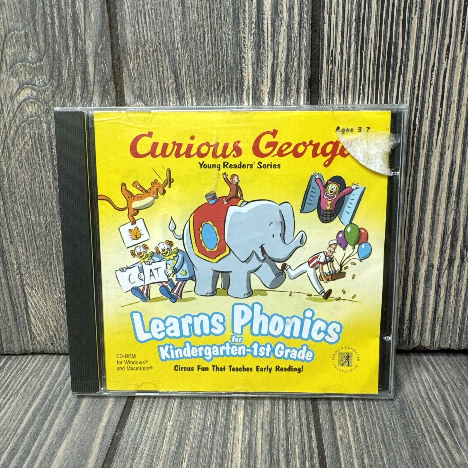 Curious George Learns Phonics K-1st Grade PC CD 2000 Simon & Schuster Win/Mac 