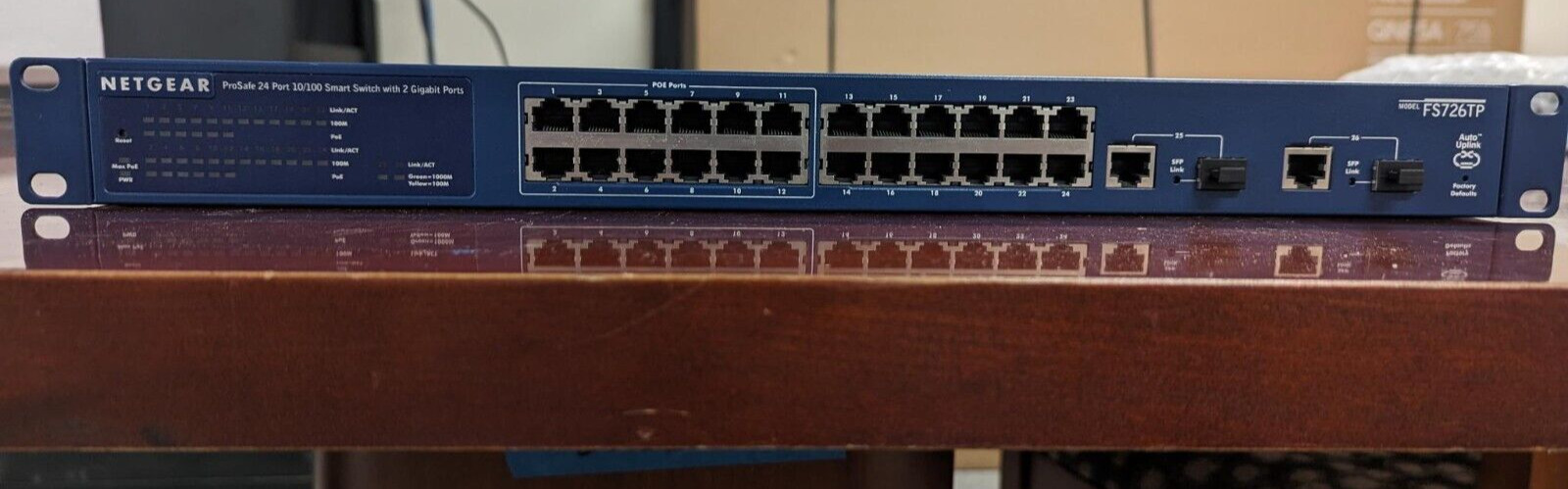 Netgear FS726TP  24 Port Fast Ethernet Switch USED