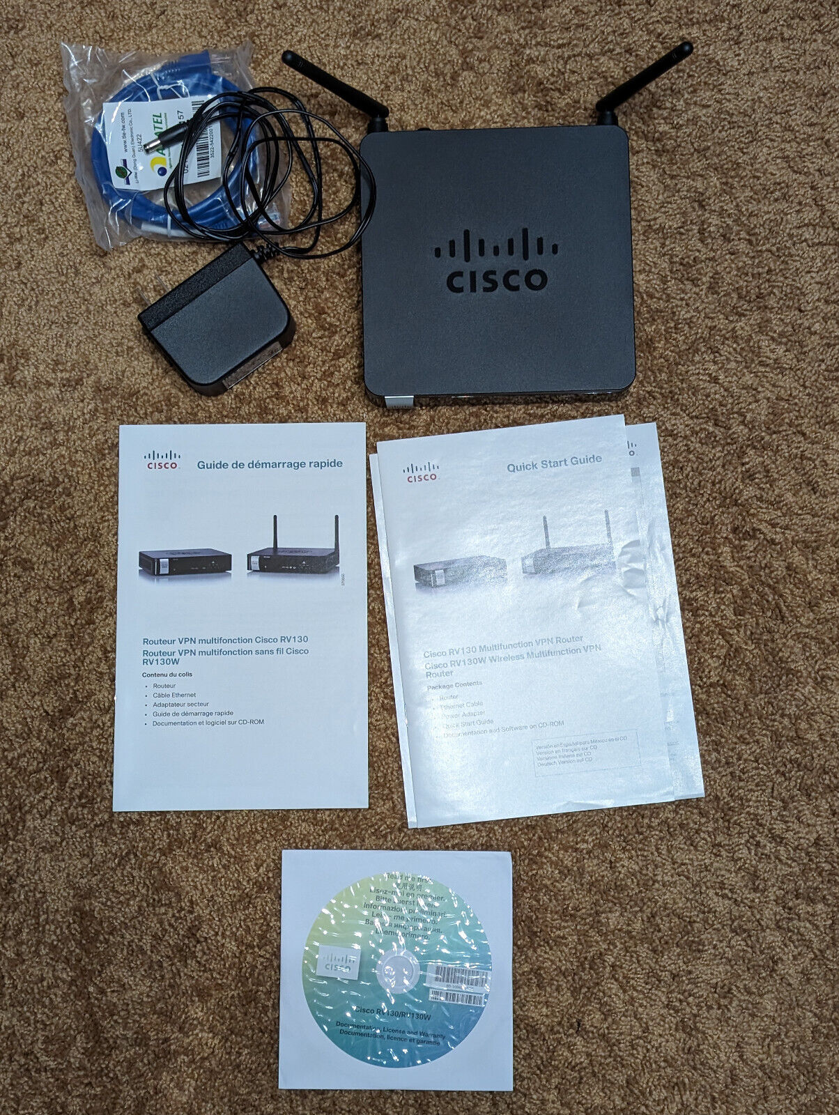 Cisco RV130W Wireless Gigabit Multifunction VPN Router 802.11n (Wifi 4)