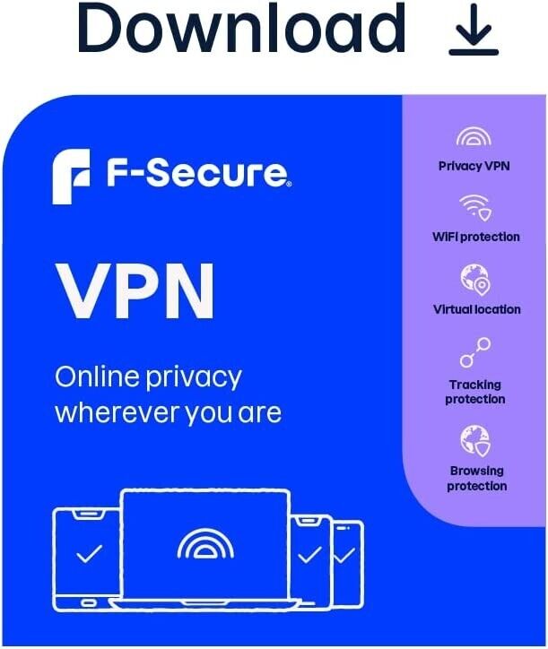 F-Secure Freedome VPN 3 Devices 1 Year 2024 PC/Mac/Mobile Email Activation Code