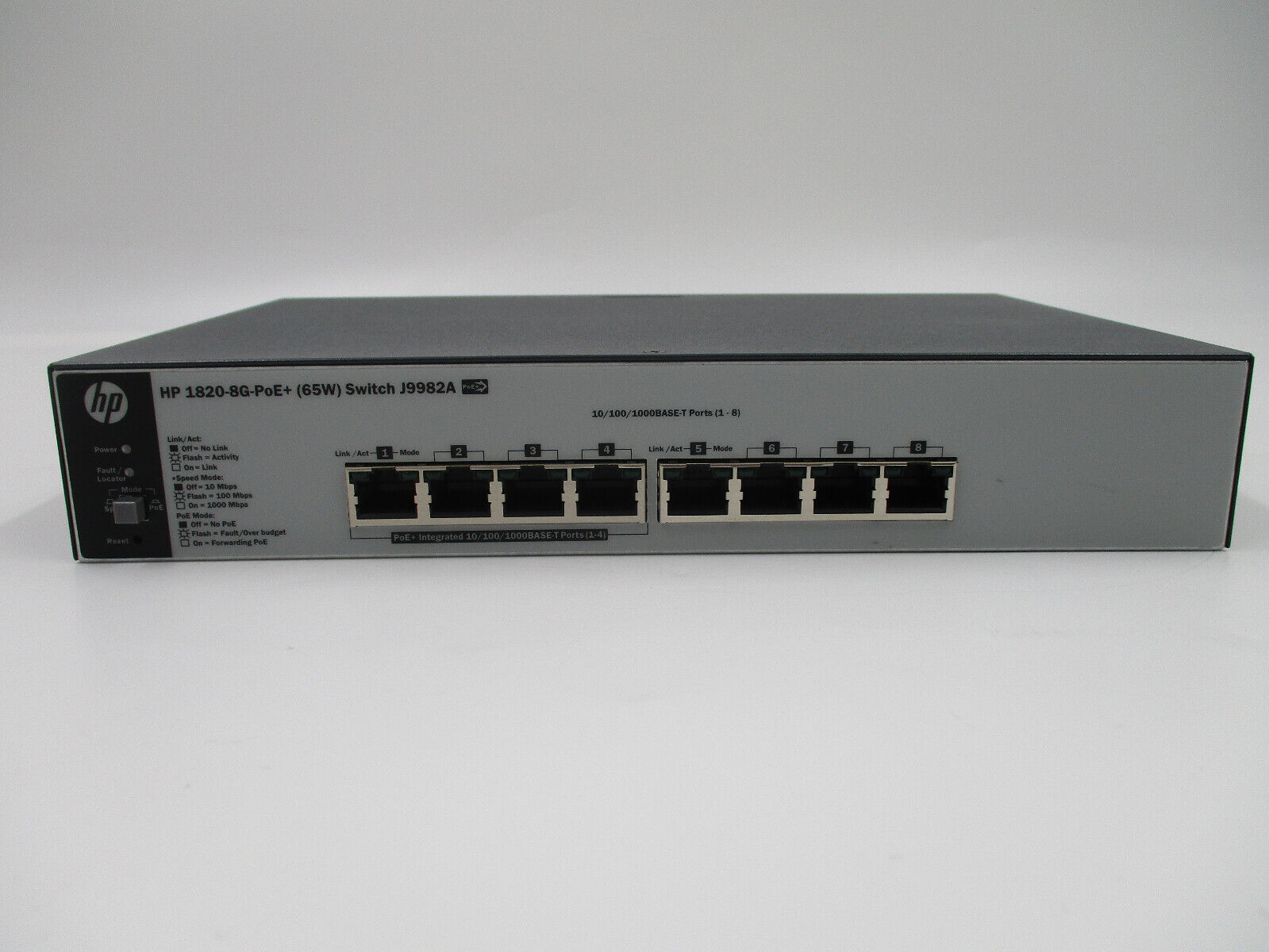 HP OfficeConnect 1820-8G-PoE+ 8-Port 65W Managed Switch P/N: J9982A
