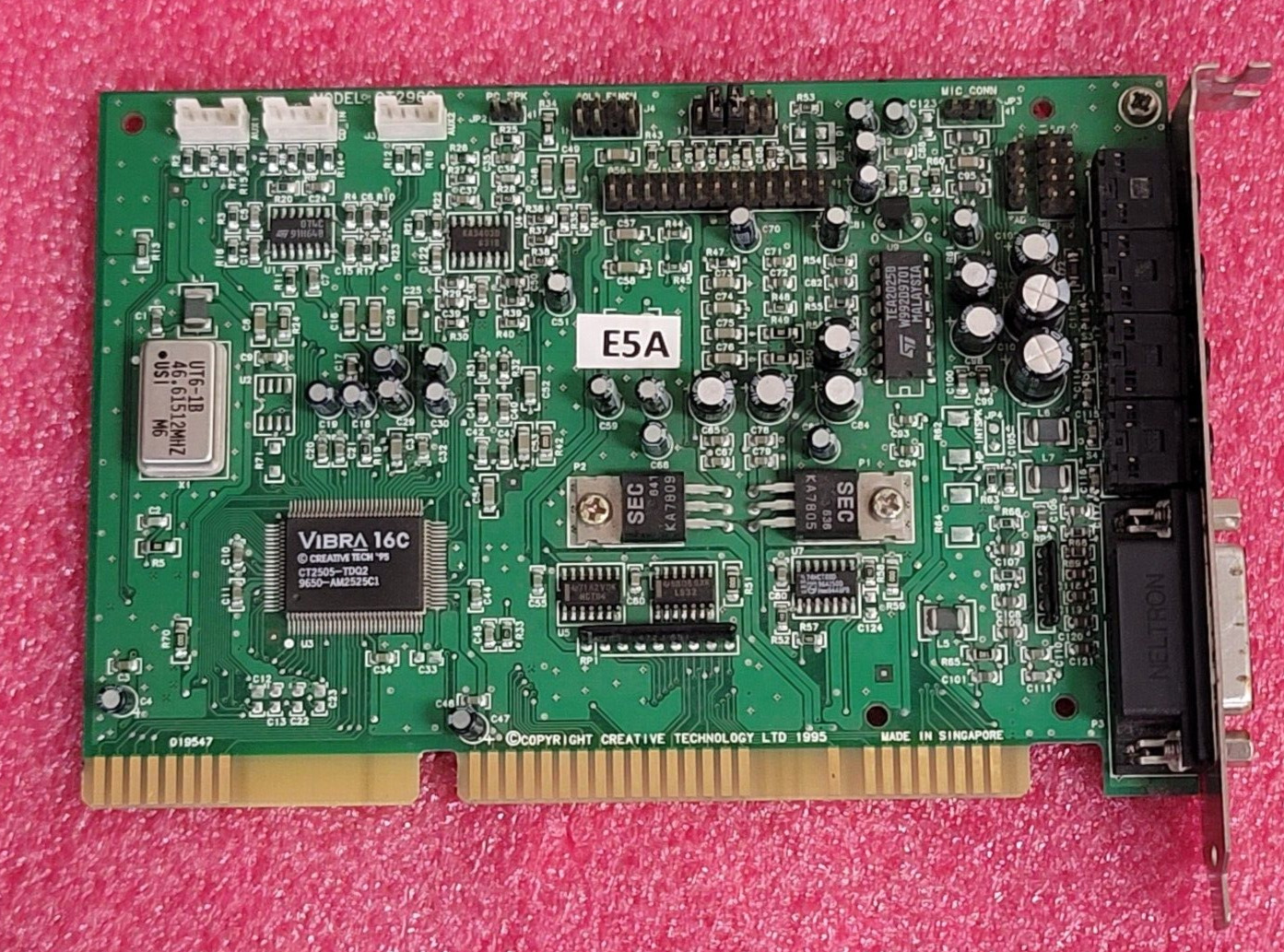 Sound Blaster Vibra 16 Creative Labs ISA 16 CT2960 DOS retro gaming Working #E5A