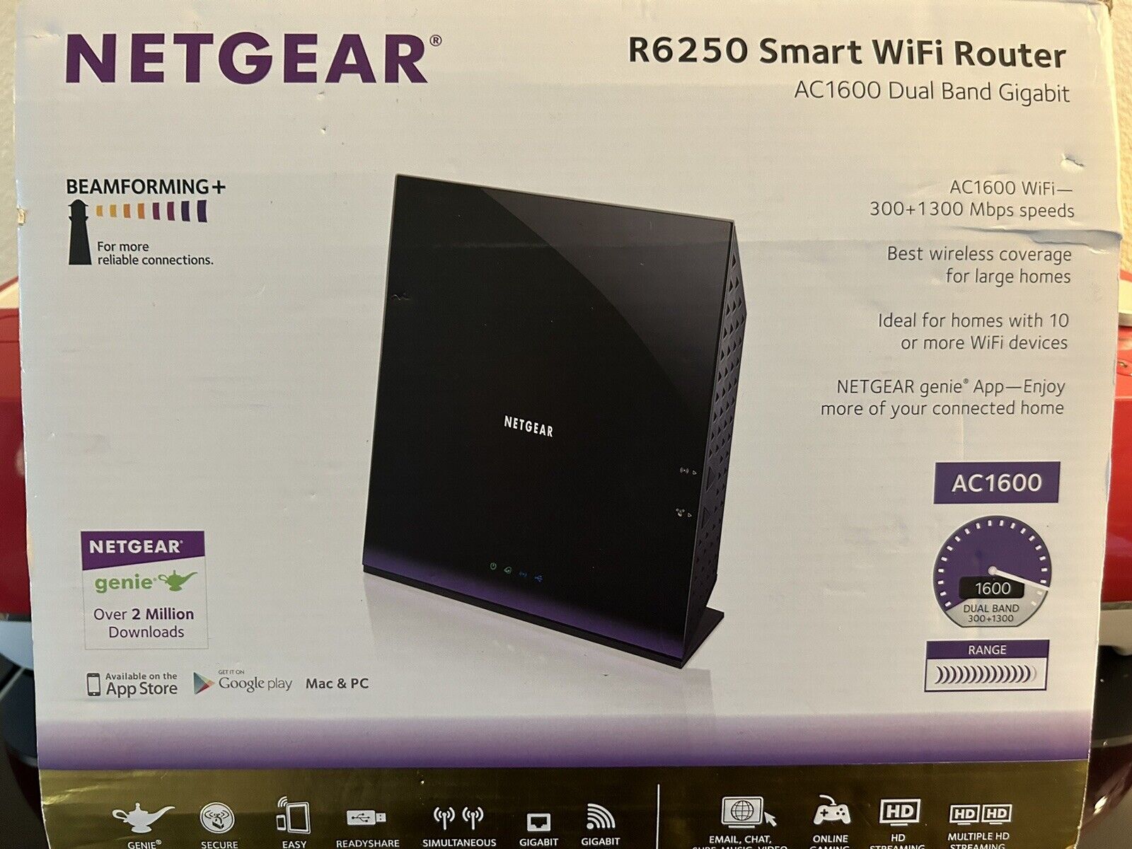 NETGEAR R6250 Smart Wifi Internet Dual Band Gigabit AC Router - tested